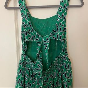 Beautiful silky green dress with tie back